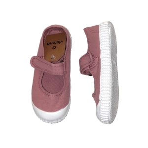 VICTORIA _ MERCEDES DE LONA ROSA CON VELCRO Y PUNTERA REFORZADA DE GOMA