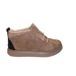 ELI1957_ BOTAS EN PIEL SERRAJE CAMEL CON CORDONES