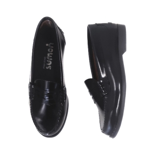 YOWAS _ ZAPATO COLEGIAL MOCASIN  EN PIEL FLORENTIK NEGRO