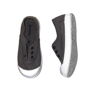 VICTORIA _ ZAPATILLAS DE LONA GRIS CON PUNTERA REFORZADA DE GOMA